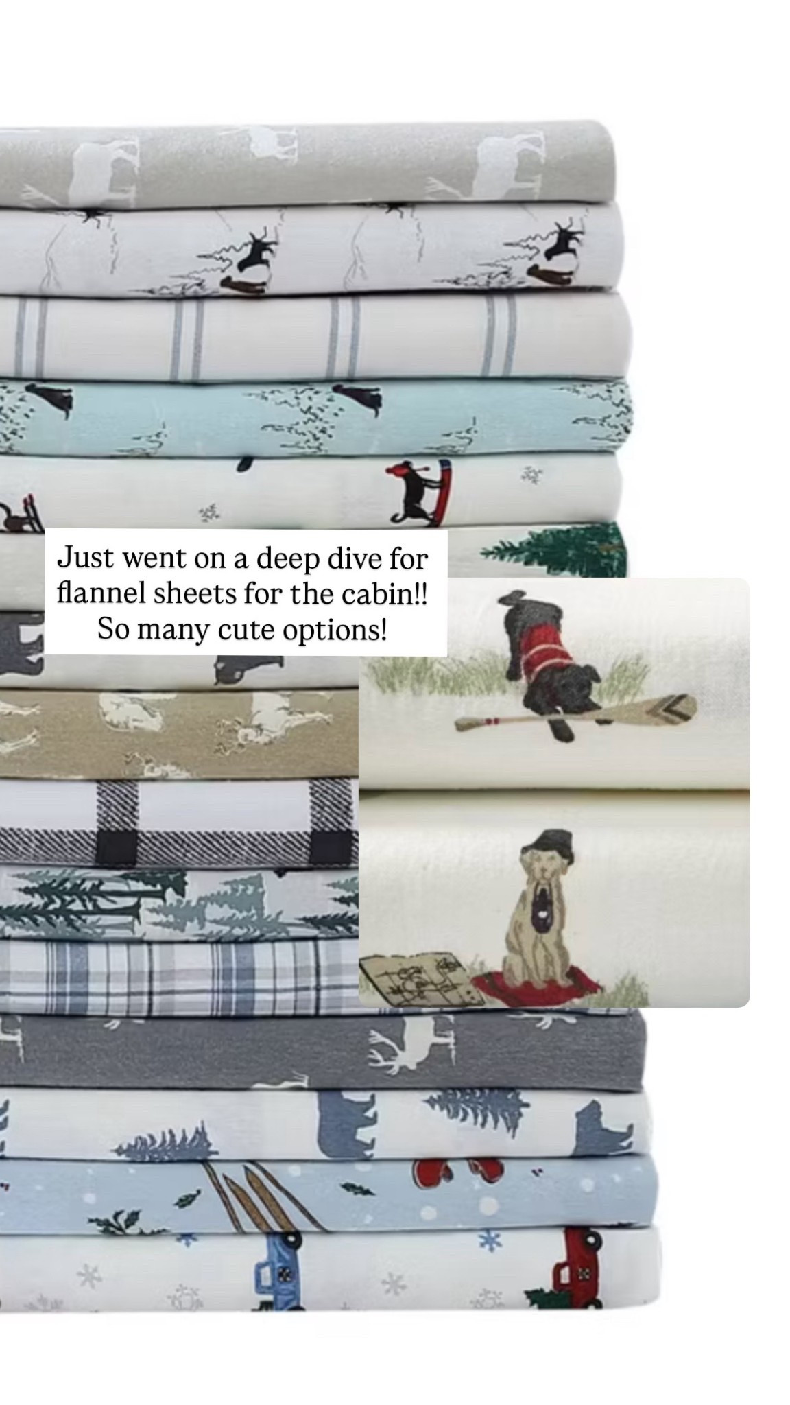 The cutest flannel sheets for fall & winter at the cabin! Do you do christmas sheets? love flannel?  want to cozy up your bedroom or ski house?  #winteratcabin #skihouse #flannelsheets #cozybedroom

#LTKFamily #LTKHome #LTKSeasonal