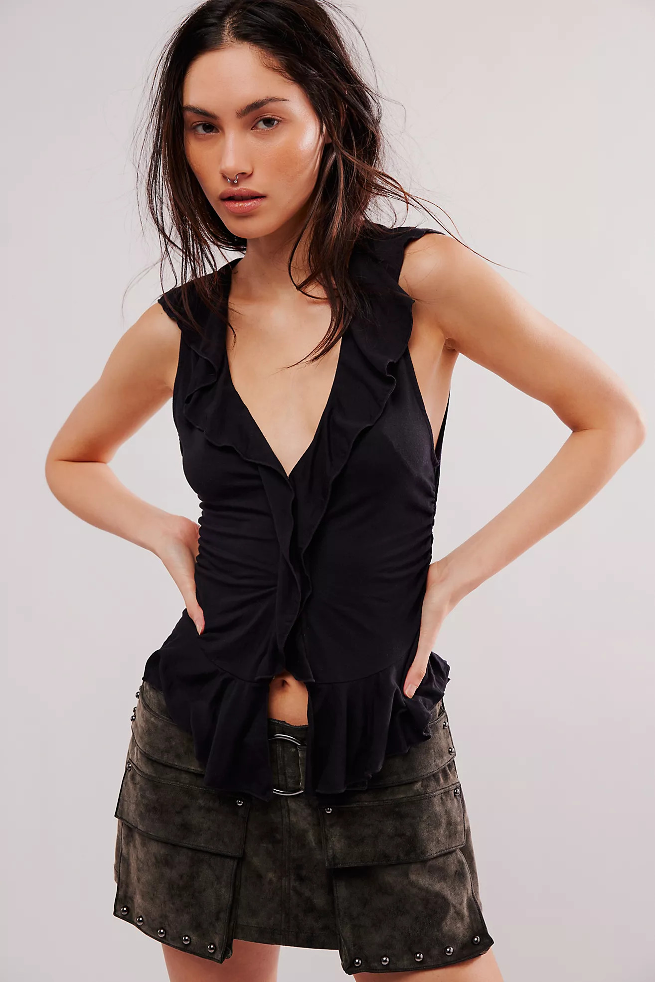 Ruffle Me Away Tank | Free People (Global - UK&FR Excluded)