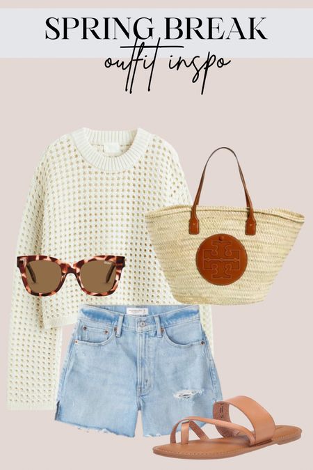 Spring break outfit inspiration

Sweater - jean shorts - denim shorts - tan sandals - beach bag - beach tote - quay - sunglasses - vacation style 

#LTKstyletip #LTKunder50 #LTKunder100