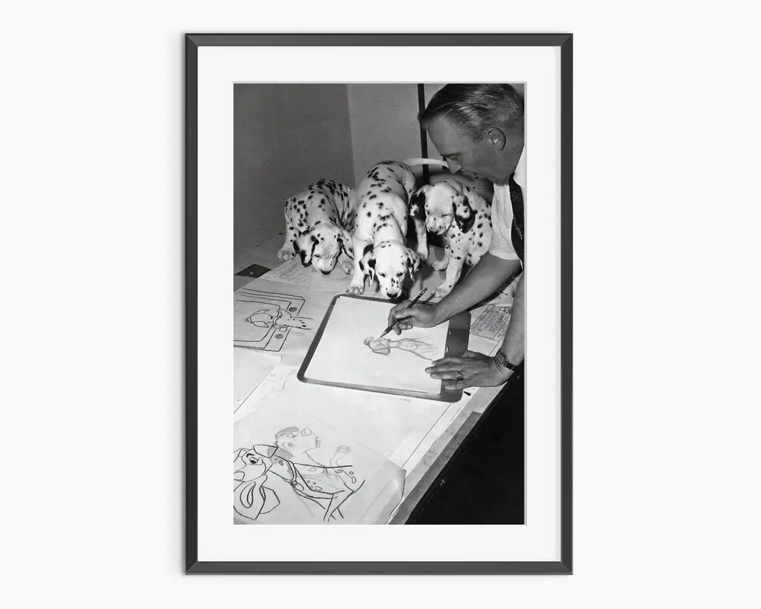 One Hundred and One Dalmatians, Behind the Scenes, Photography Prints, Black and White Wall Art, ... | Etsy (US)