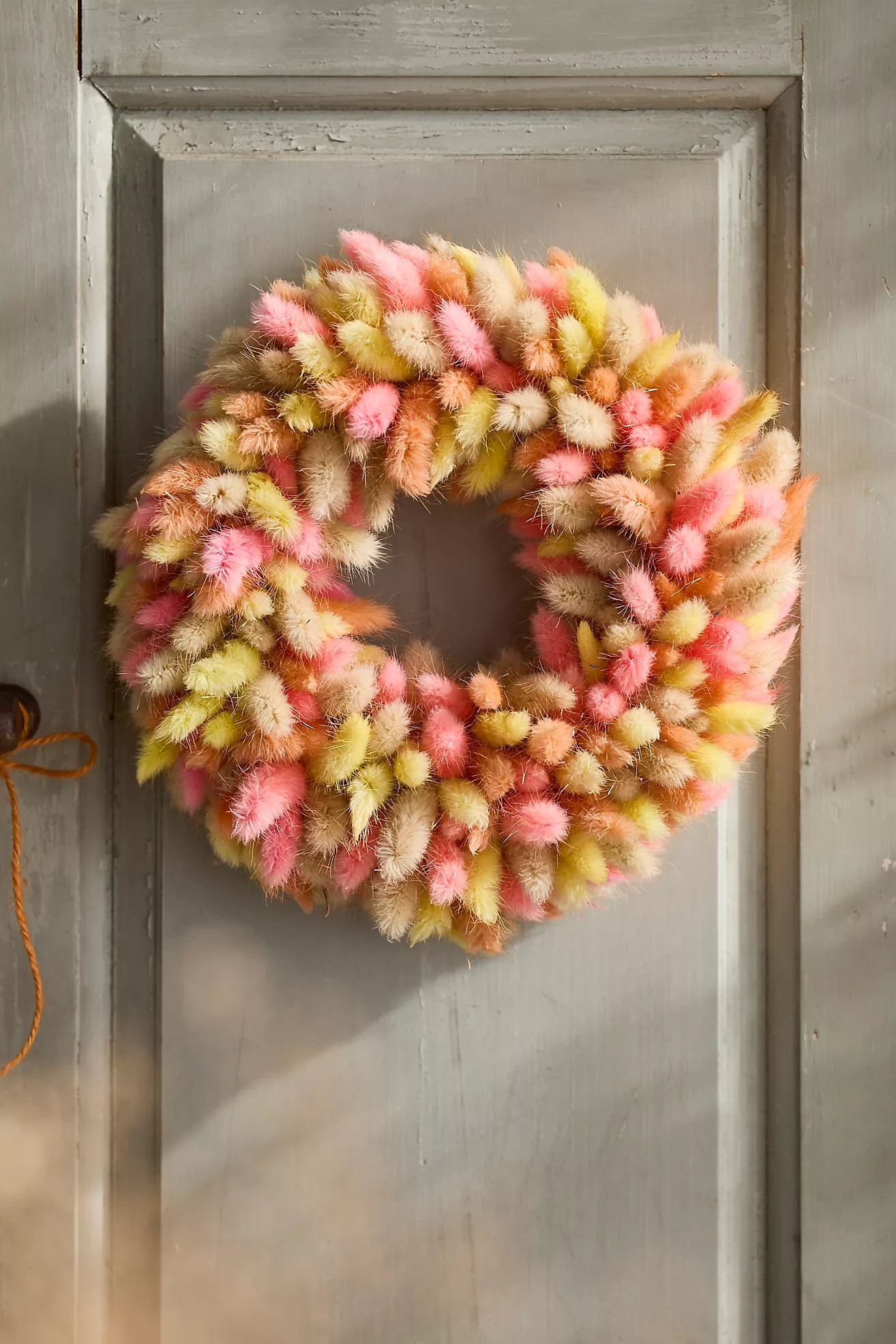 Preserved Bunny Tails Wreath, Pink Lemonade | Terrain