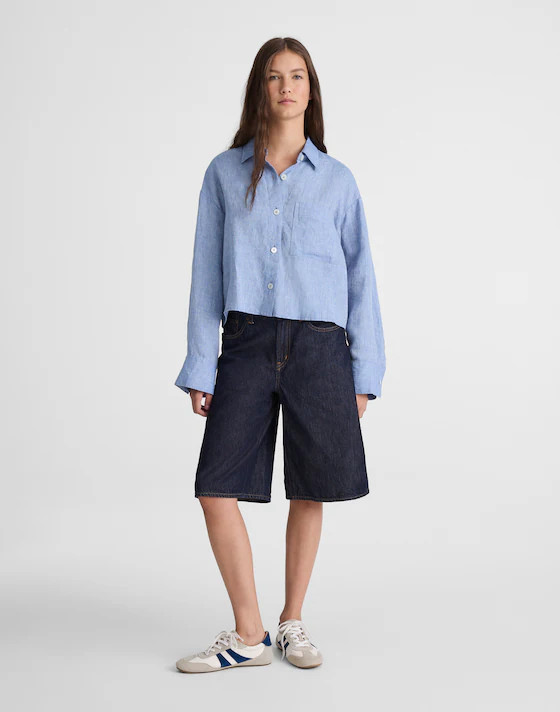 Straight-Hem Shirt in Linen | Madewell