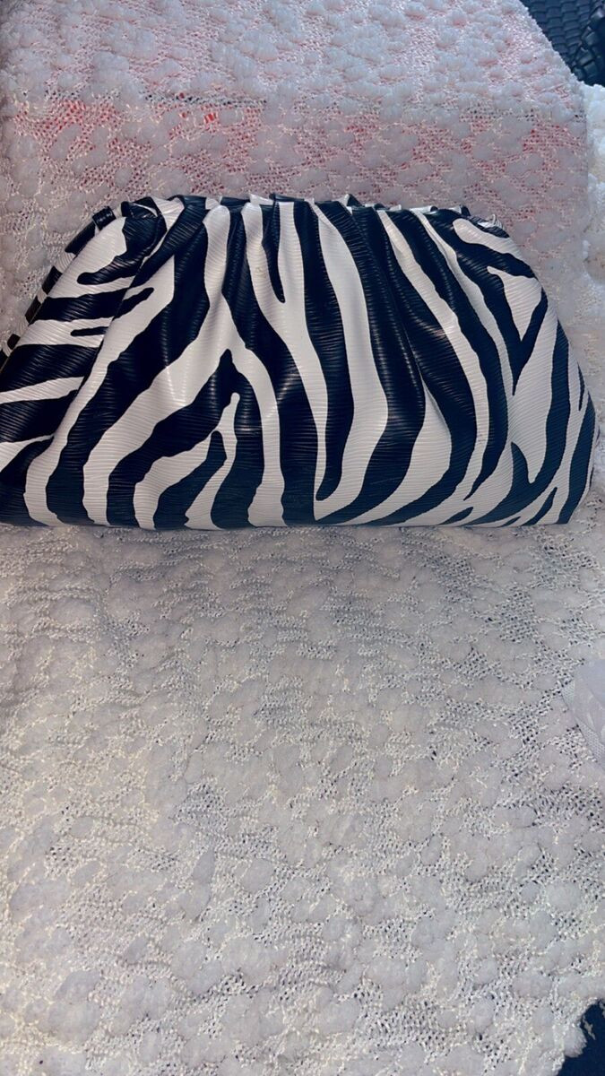 ZEBRA PRINT POUCH BAG  LARGE WOMEN BAG.  | eBay | eBay UK