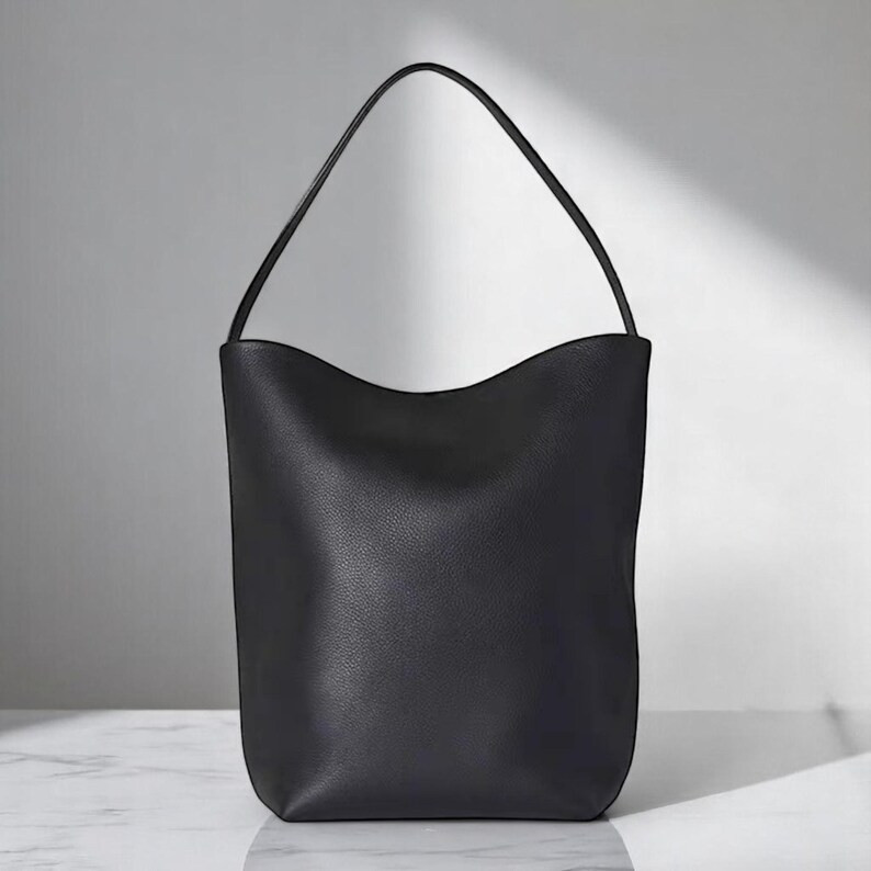 Classic Genuine Leather Tote Bag for Women | Minimalist Everyday Handbag | Large Soft Leather Sho... | Etsy (US)