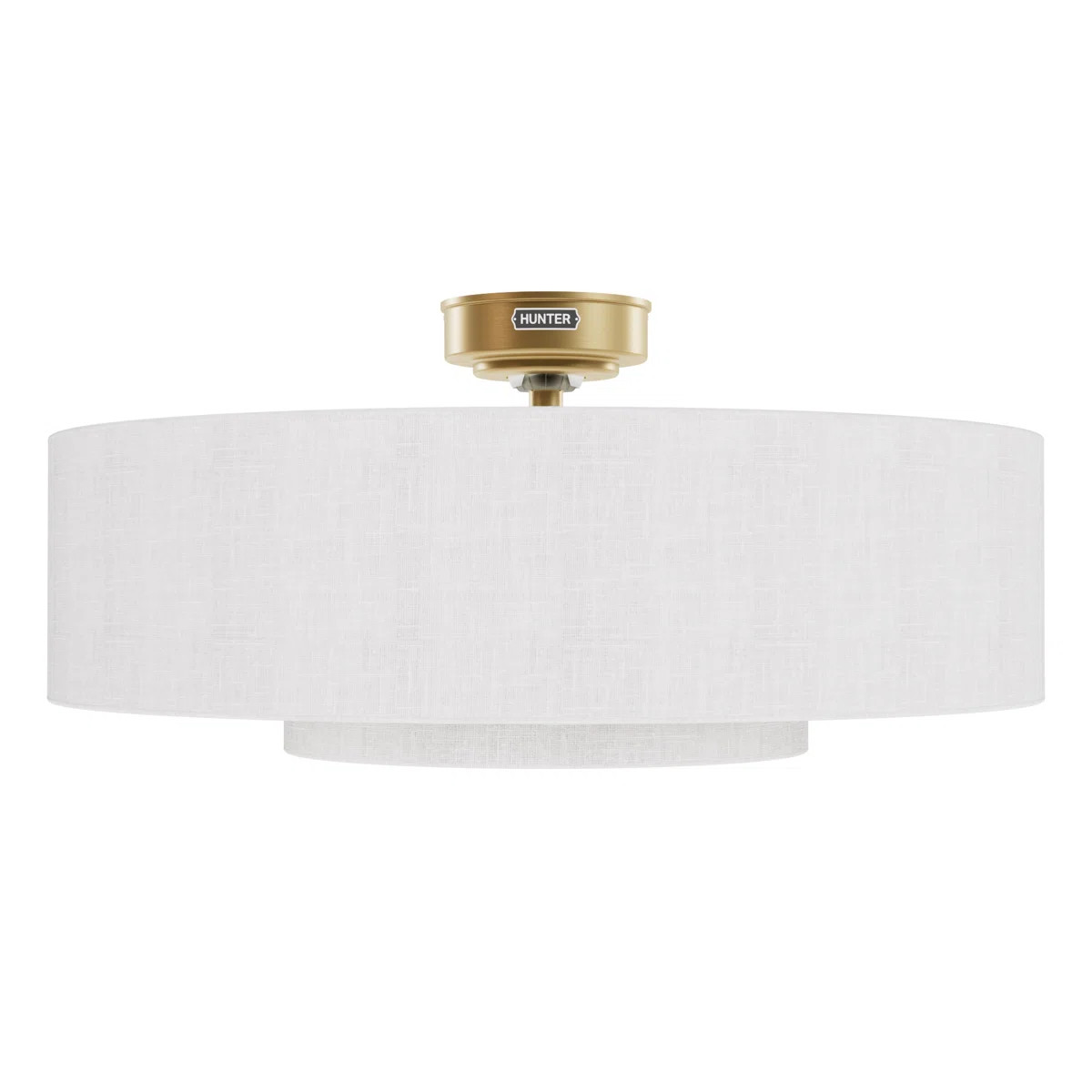 Jasmine Roth x Hunter 30 inch White and Gold Brookside Fandelier Indoor Ceiling Fan with Lights a... | Wayfair North America