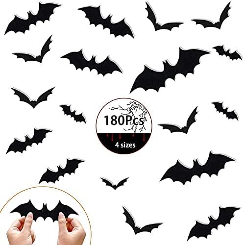 64pcs Halloween Bat Decoration, 3D Halloween Black Bat Door and Window Decoration Bat Wall Sticke... | Amazon (US)