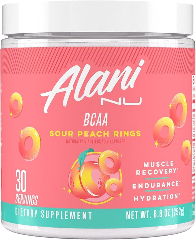 Alani Nu BCAA Sour Peach Ring | Branch Chain Essential Amino Acids | 2:1:1 Formula | Supplement P... | Amazon (US)