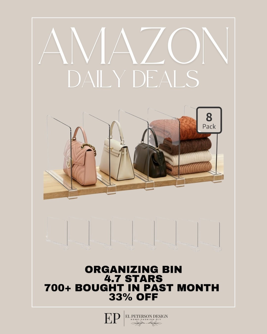 Amazon Daily Finds
Organizers 

#LTKHome #LTKSaleAlert #LTKFindsUnder50