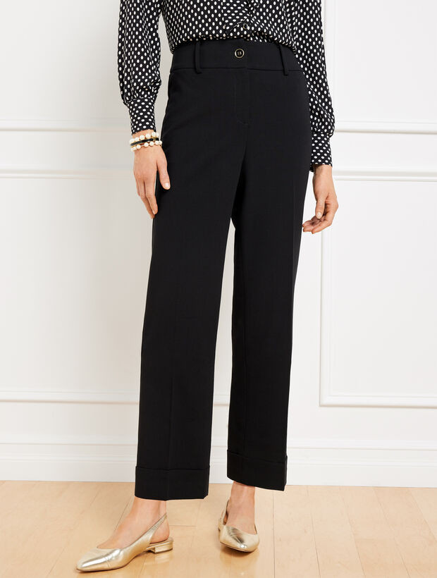 Tailored Stretch Slim Wide Ankle Pants | Talbots