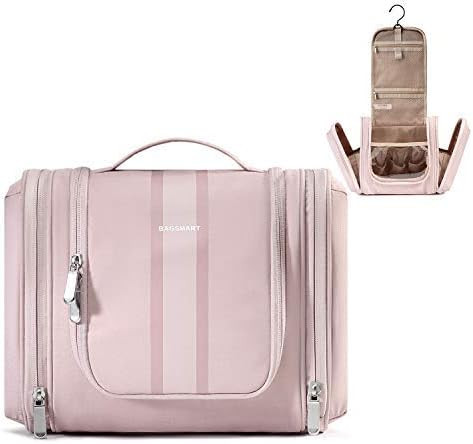 Hanging Toiletry Bag, BAGSMART Travel Toiletry Organizer with hanging hook, Water-resistant Cosme... | Amazon (US)