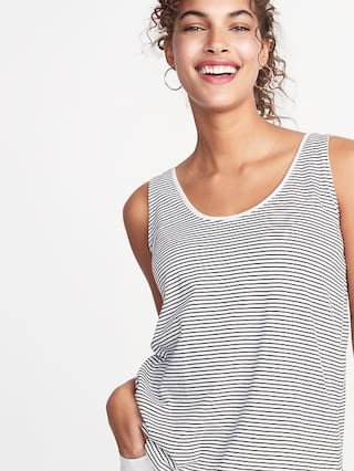 Striped Scoop-Neck Jersey Tank for Women | Old Navy US