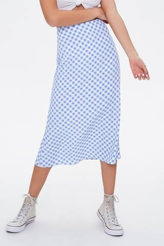 Gingham Midi Skirt | Forever 21 (US)