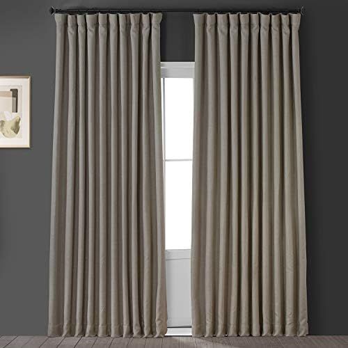 HPD Half Price Drapes BOCH-LN1857-108-DW Faux Linen Extra Wide Room Darkening Curtain (1 Panel), 100 | Amazon (US)