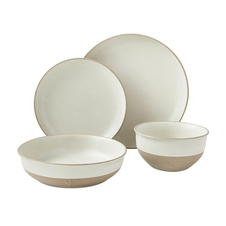 Better Homes & Gardens Cream 16-Piece Dinnerware Set by Dave & Jenny Marrs | Walmart (US)
