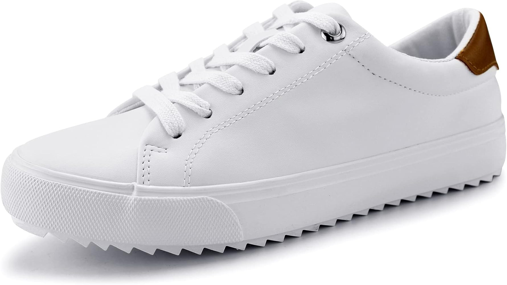 Women's Youth White Fashion Sneakers Casual Walking Shoes | Amazon (US)