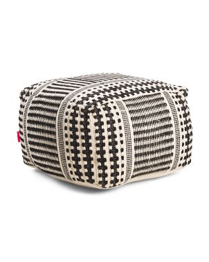 20x20 Indoor Outdoor Striped Pouf | TJ Maxx