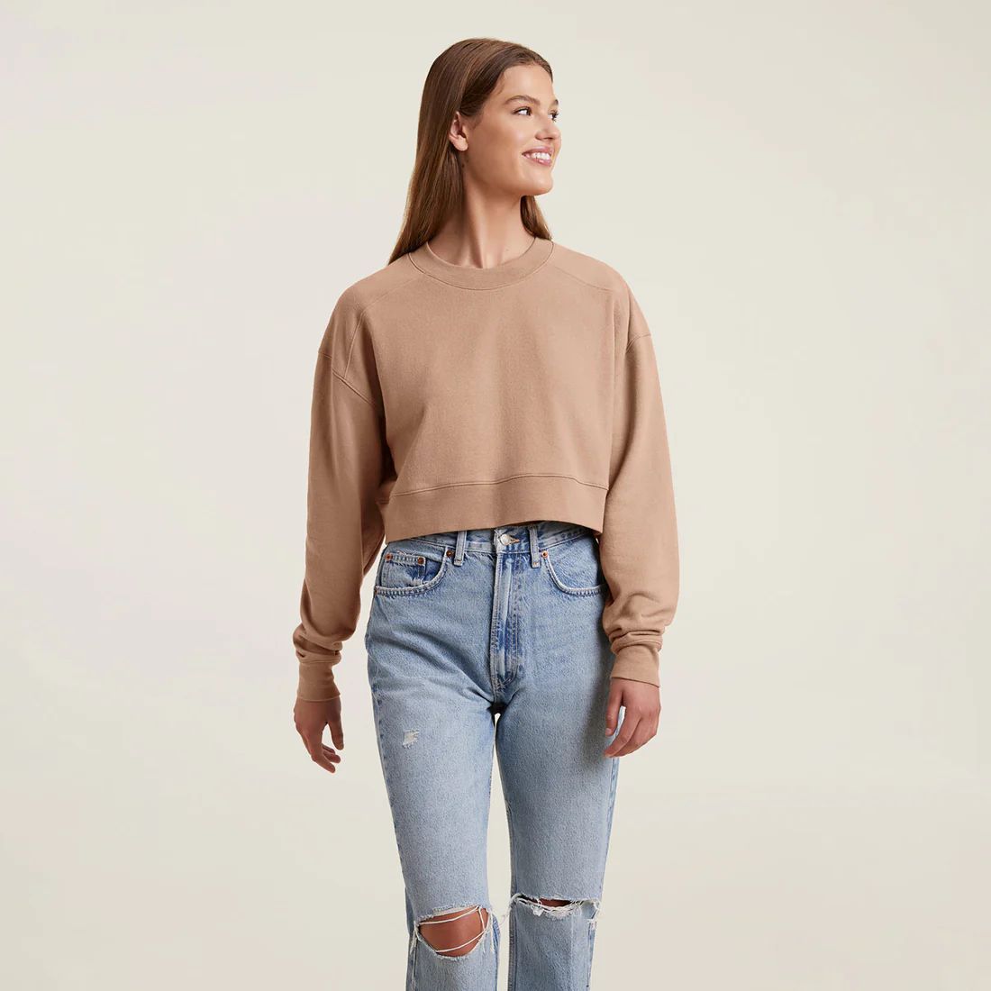 Cropped Crewneck Sweatshirt | Nuuds US