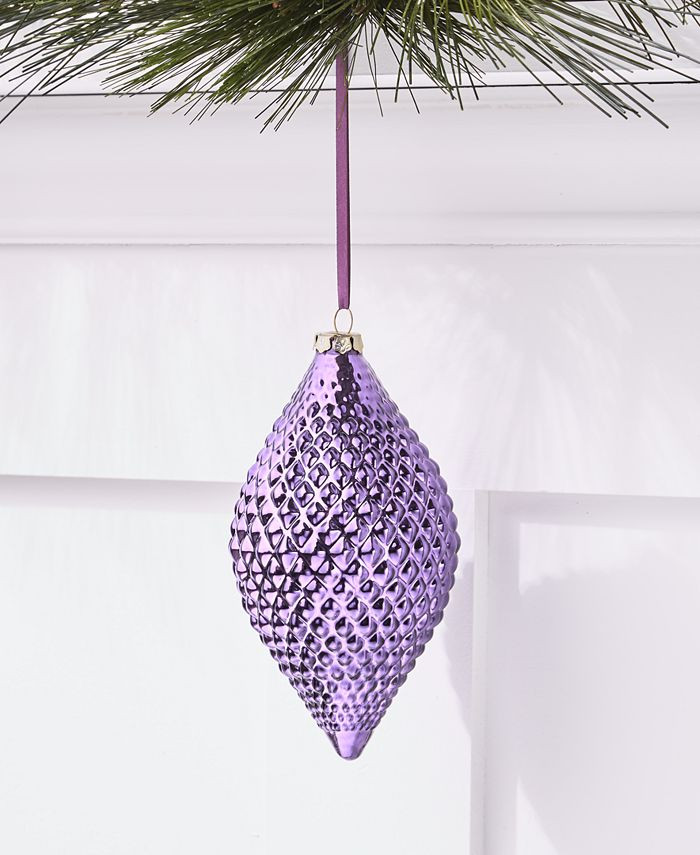 Holiday Lane Royal Holiday Purple Glass Drop Ornament, Created for Macy's & Reviews - Shop All Ho... | Macys (US)