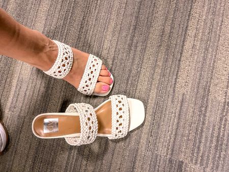 Cute braided heels in the pretty white color - perfect for a spring wedding guest outfit or any spring or summer event. 

Shoes fit TTS. 

#LTKstyletip #LTKshoecrush #LTKover40

#LTKShoeCrush #LTKSeasonal #LTKOver40