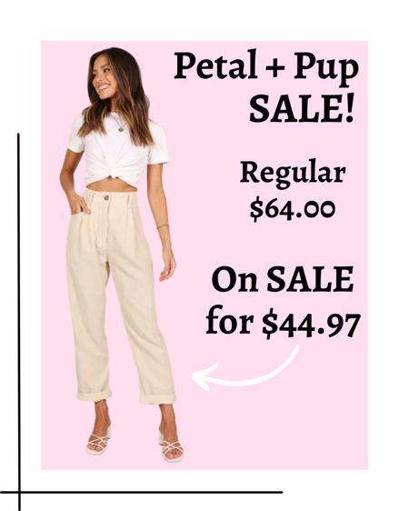 If you’re excited for spring then check out these pants on sale at Petal and Pup!

Spring fashion, spring Outfit, spring outfits, vacation outfit, work outfit, pants, trousers 

#LTKstyletip #LTKsalealert #LTKworkwear