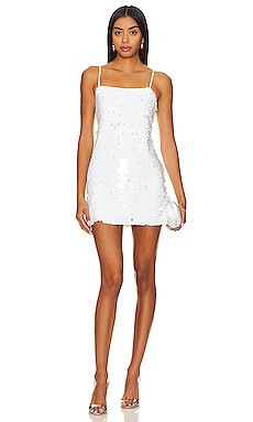 Karina Grimaldi Marilyn Sequin Mini Dress in White from Revolve.com | Revolve Clothing (Global)