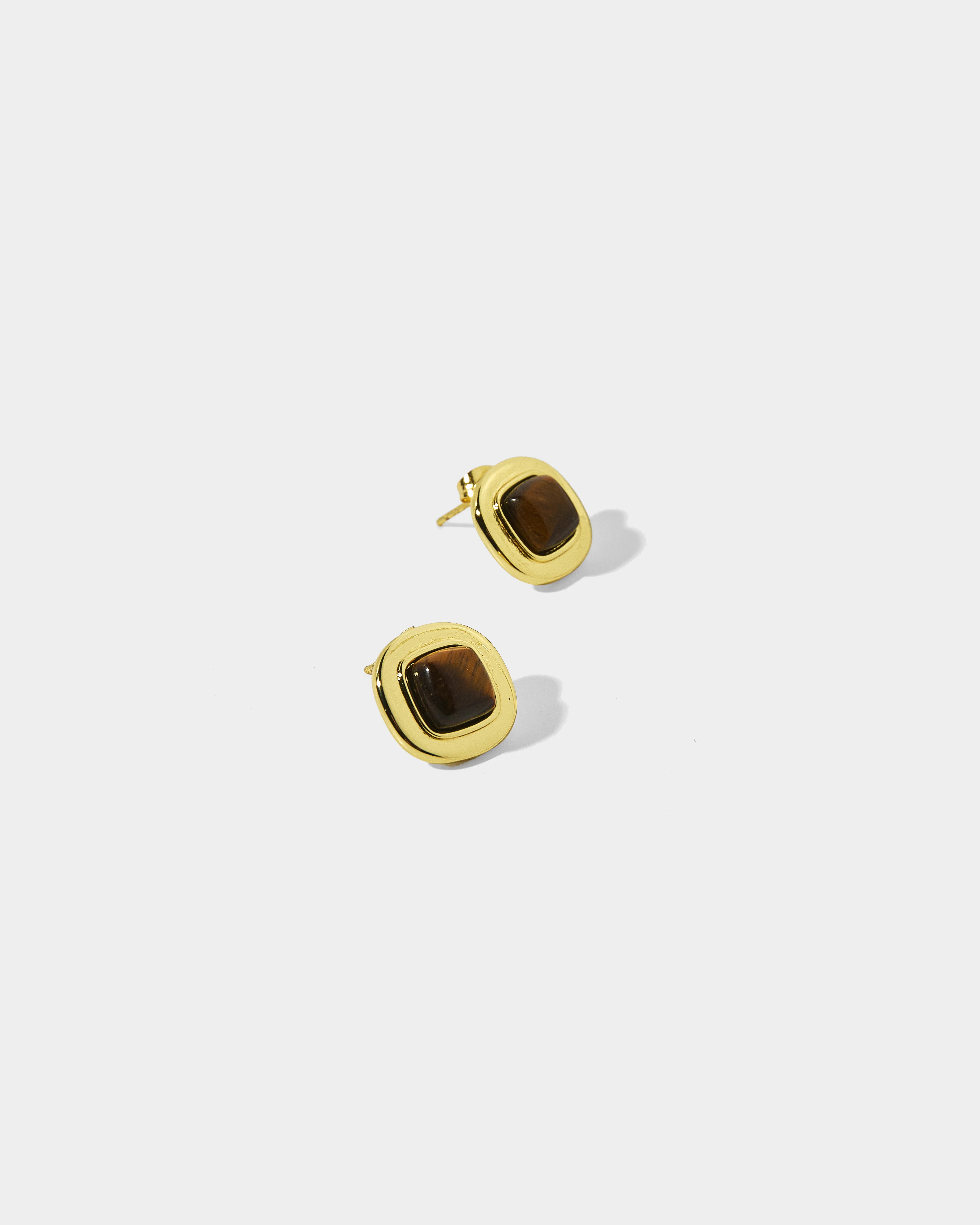 Tiger's Eye Stud Earrings | Allie + Bess