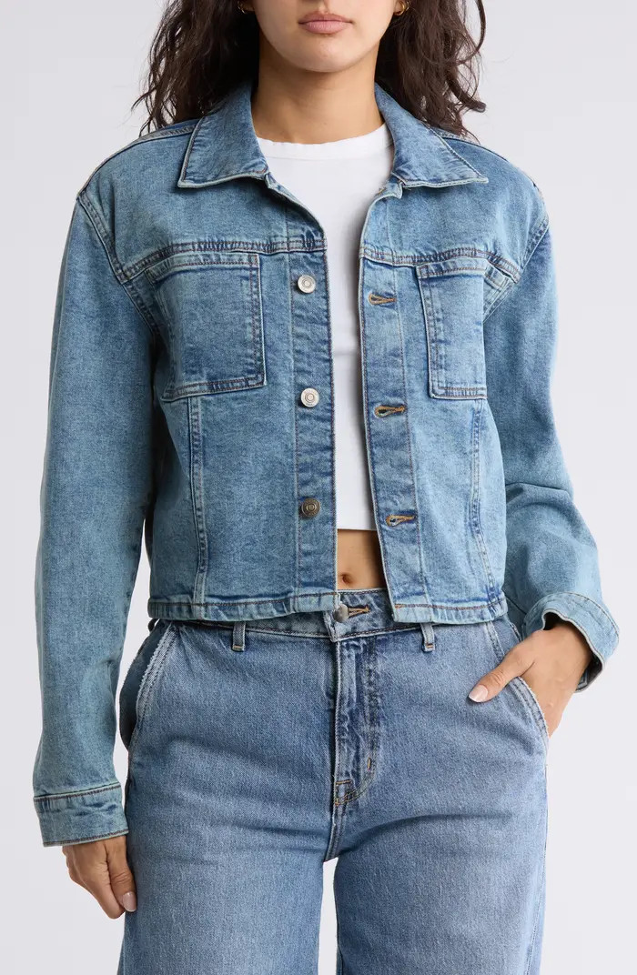 Hudson Jeans Micro Crop Denim Jacket | Nordstromrack | Nordstrom Rack