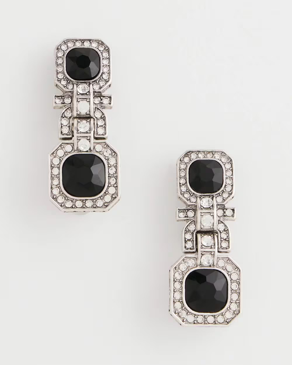 Black Square Drop Earrings | Chico's