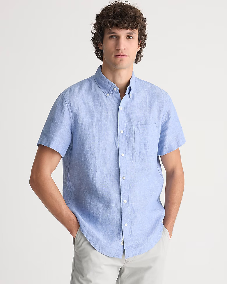 Short-sleeve Baird McNutt Irish linen shirt | J. Crew US