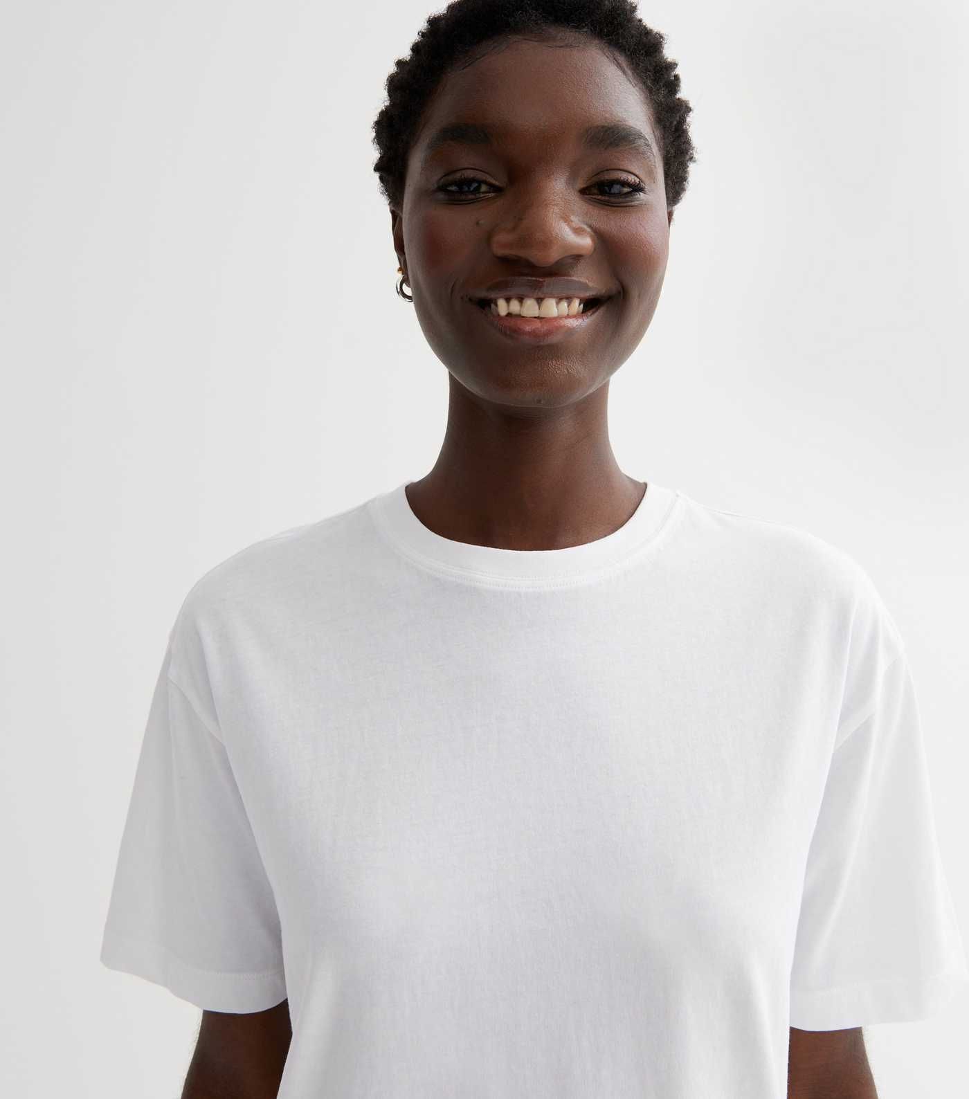 White Crew Neck Oversized T-Shirt
						
						Add to Saved Items
						Remove from Saved Items | New Look (UK)