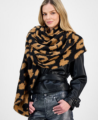Leopard Print Bias Cut Scarf, Macy's Exclusive | Macy's