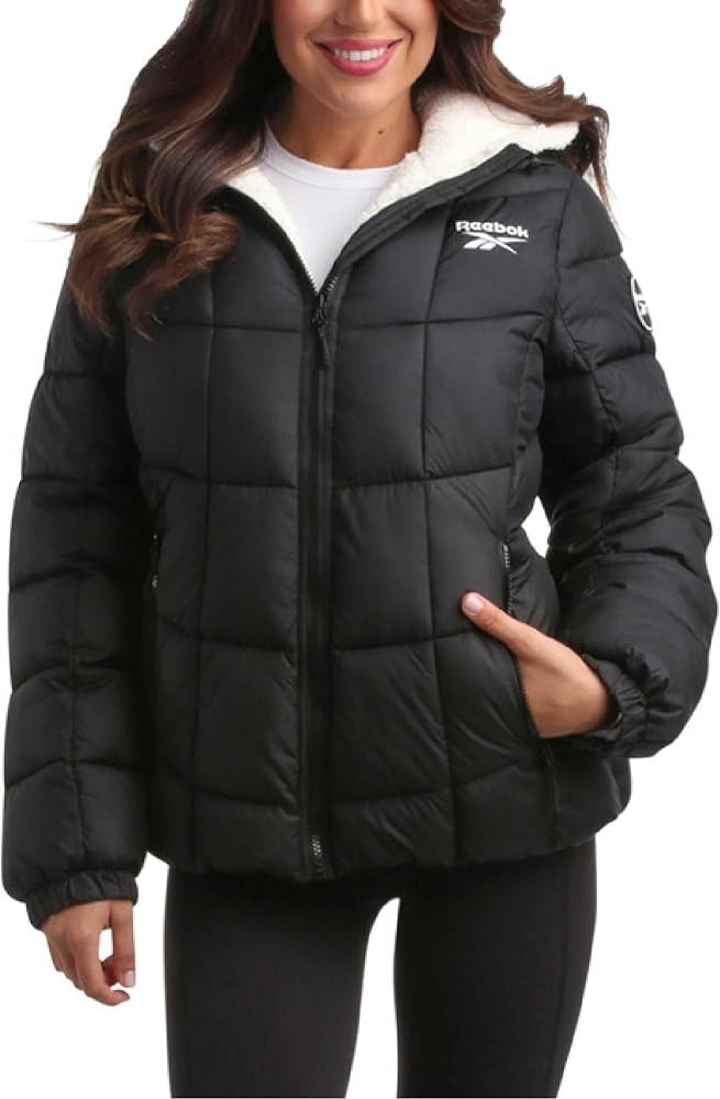 Reebok Women's Winter Jacket - Heavyweight Quilted Puffer Parka Coat - Sherpa Lined Ski Jacket fo... | Amazon (US)