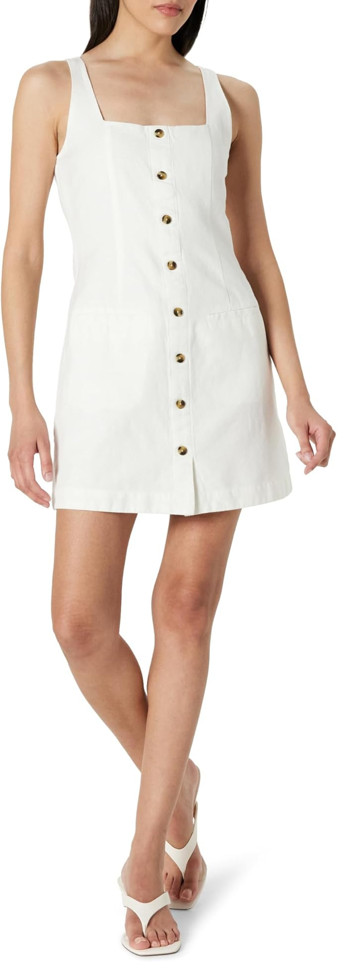 The Drop Women's Plus Size Amira Button Down Linen Mini Dress | Amazon (US)