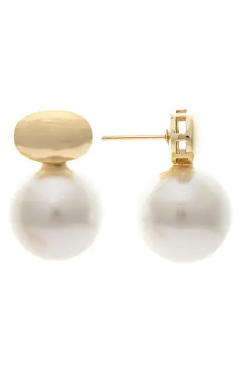 RIVKA FRIEDMAN Genuine Pearl Drop Earrings in 18K Gold Clad at Nordstrom Rack | Nordstrom Rack