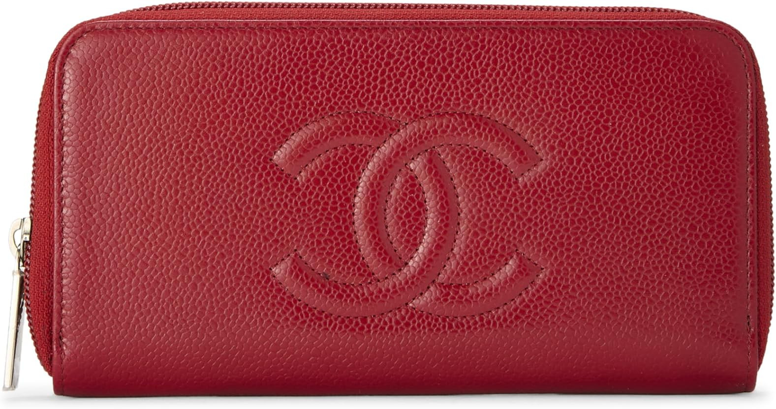 Amazon.com: Chanel, Pre-loved Red Caviar Zip Around Wallet, Red : Amazon Luxury | Amazon (US)