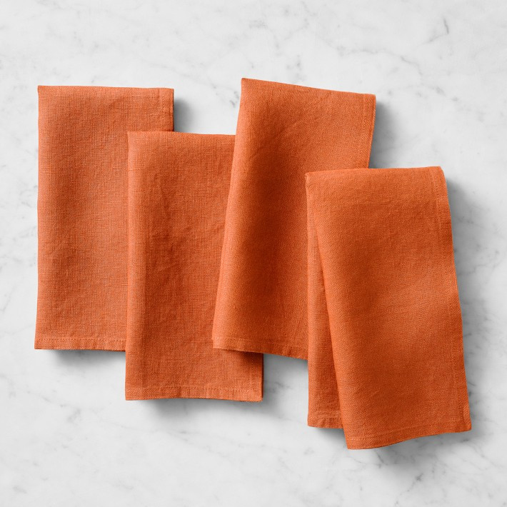Italian Washed Linen Napkins, Set of 4 | Williams-Sonoma