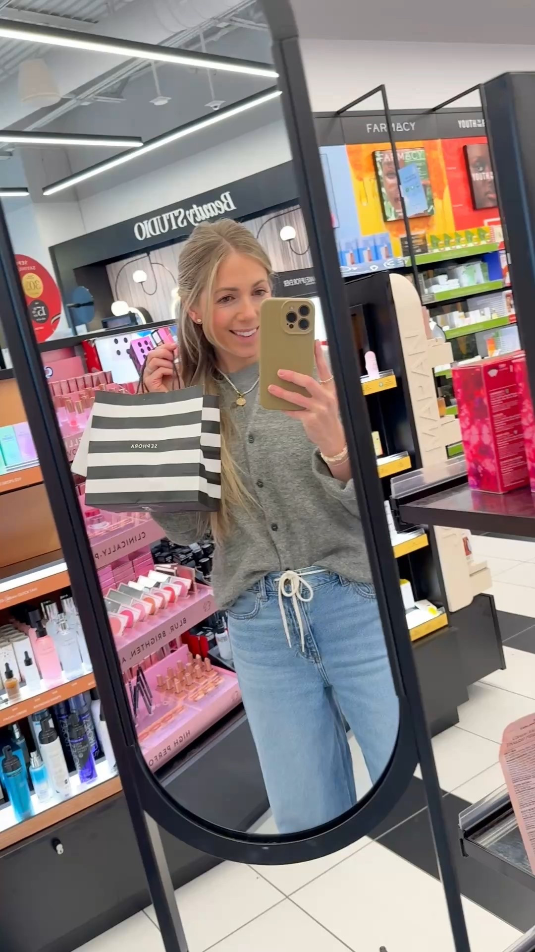 Saie cream bronzer shade light medium 
Haus labs foundation shade 210
Haus concealer shade 4
Ilia lip oil shade petals
Tower 28 lip shade pistachio 

#LTKBeauty #LTKGiftGuide #LTKFamily