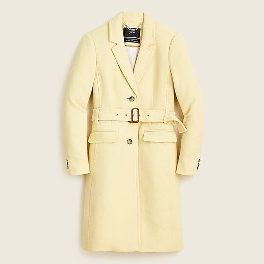 Belted lady day topcoat in Italian double-cloth wool | J.Crew US