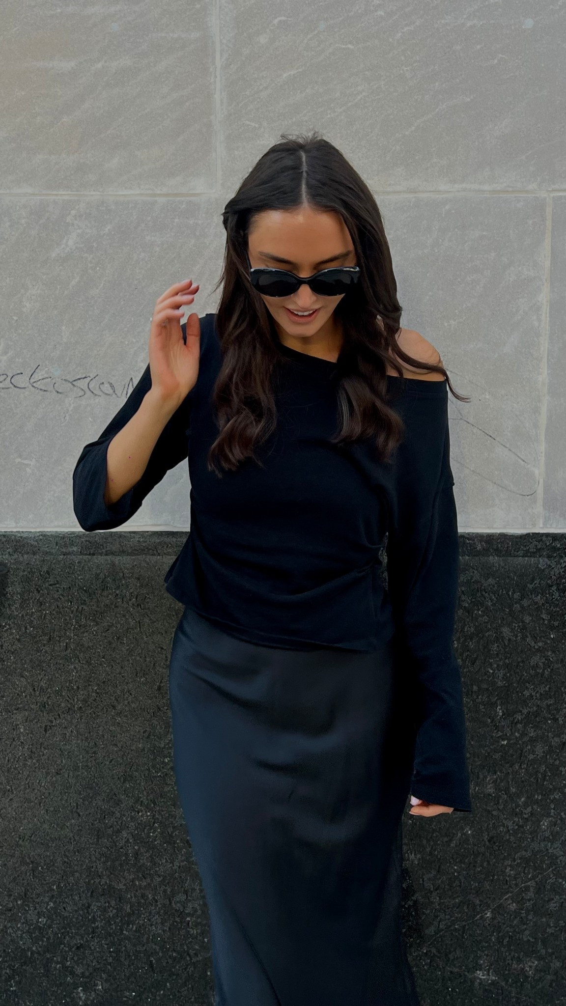 fall outfit ideas, all black outfit, chic fall style, satin midi skirt, minimalist fashion, fall street style, Parisian chic, fall capsule wardrobe

#LTKStyleTip #LTKSeasonal #LTKTall