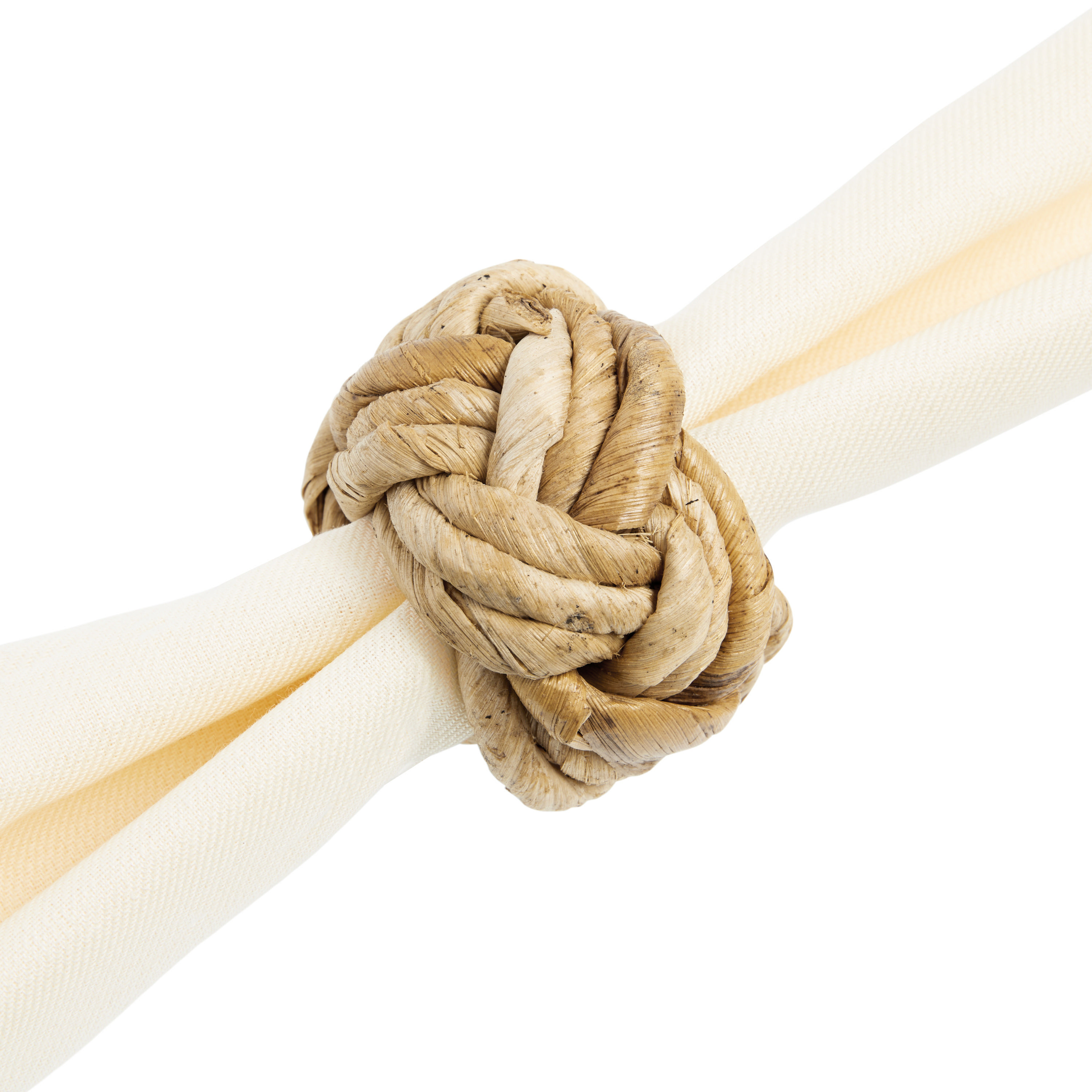 Natural Banana Bark Braided Napkin Rings Set of 2 | World Market