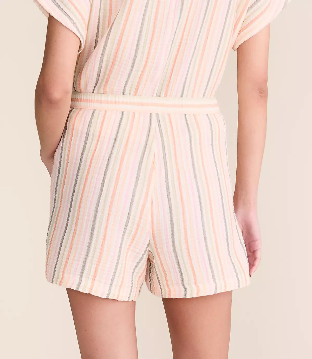 Lou & Grey Striped Triple Cloth Shorts | LOFT