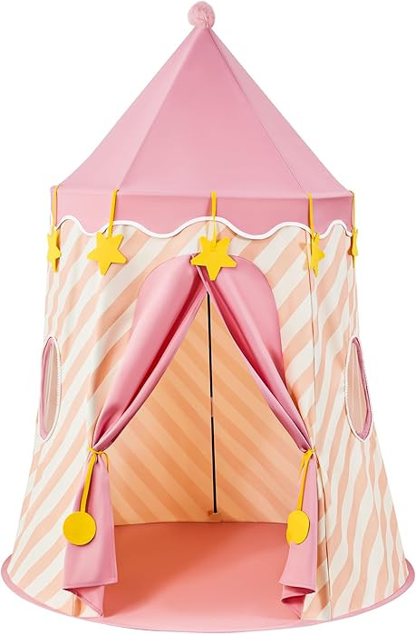 Hallo Deer Kids Play Tent, Princess Castle Pop Up Tent Kids with Star and Window, Portable Toddle... | Amazon (US)