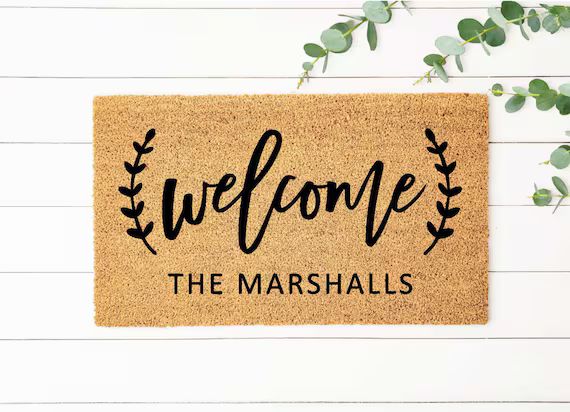 Farmhouse Doormat, Personalized Welcome Mat, Personalized Doormat, Custom Doormat, Custom Welcome... | Etsy (US)