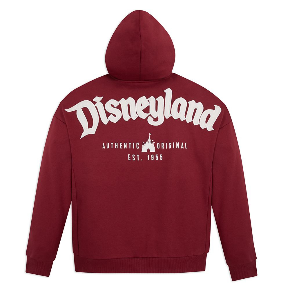 Disneyland Logo Zip Hoodie for Adults – Red | Disney Store