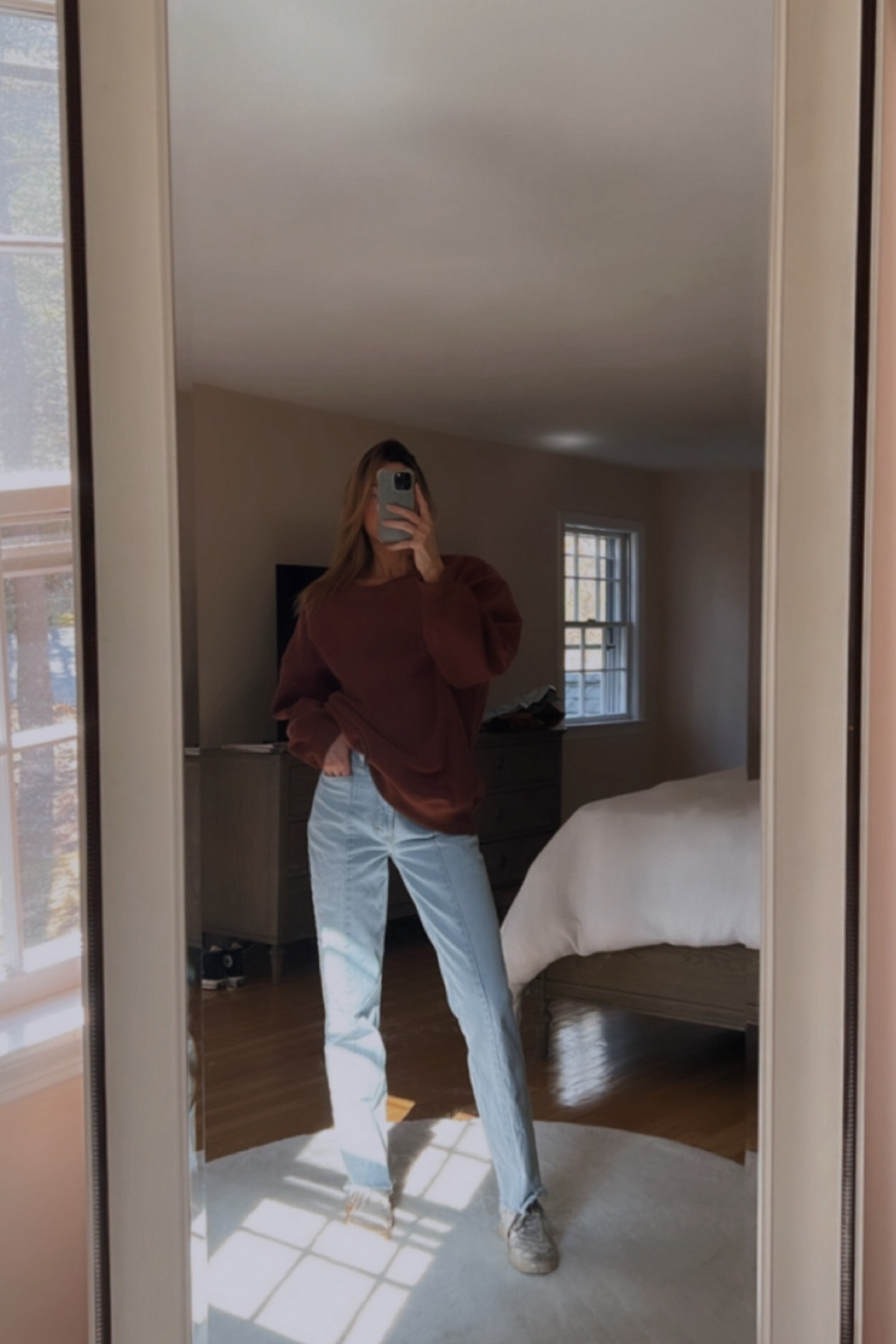 friday comfort ☕️🤎 #LTKjeans #LTKtraveloutfit 

#LTKfindsunder100