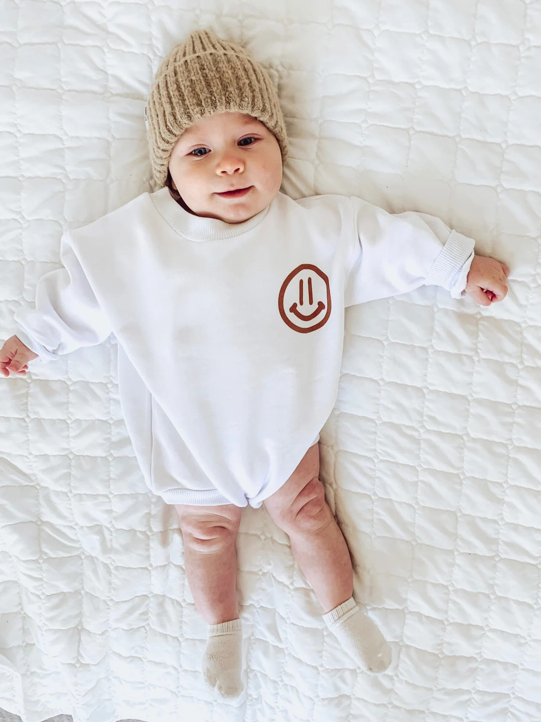 Smile face romper, Baby Sweatshirt Romper, Baby Shower Gift, Baby Sweatshirt Romper, Hipster, Gen... | Etsy (US)