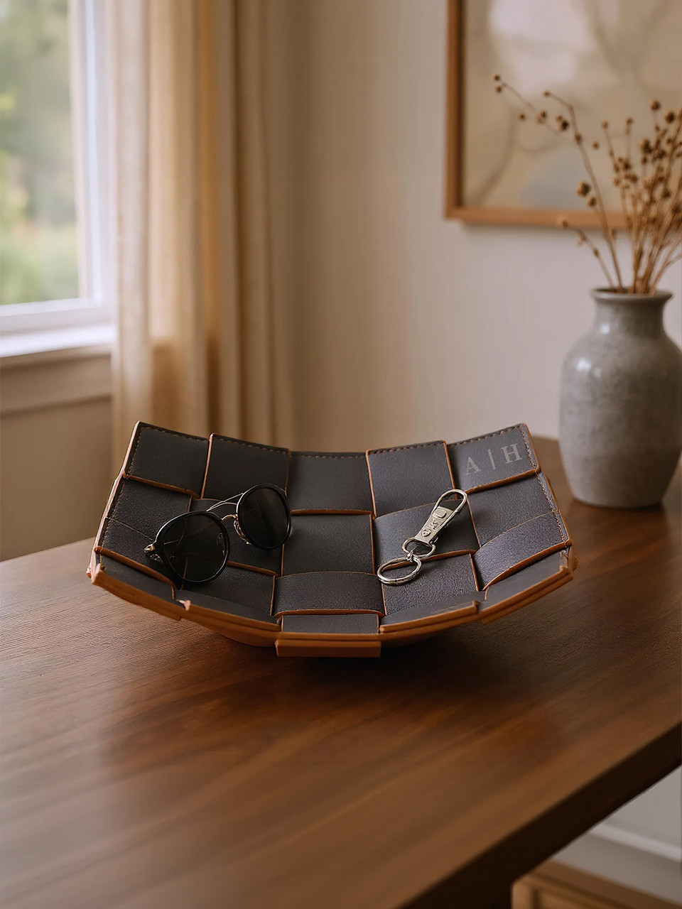 Modern Leather Valet Tray Engraved Monogram Organizer Gift #etsy #giftsforhim #giftideas 

 #LTKHome #LTKMens