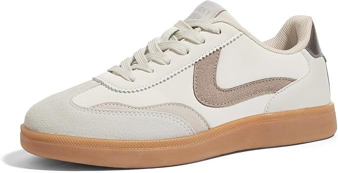 LUCKY STEP Women's Classic Fashion Sneakers | Casual Skate Shoes | Lace Up Walking Shoes | Amazon (US)