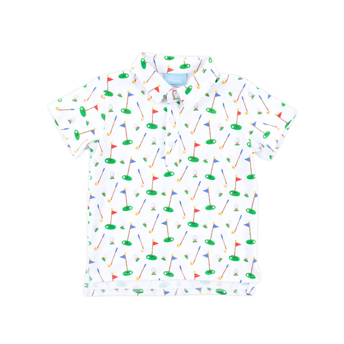 Country Club Golf Print Polo | Classic Whimsy
