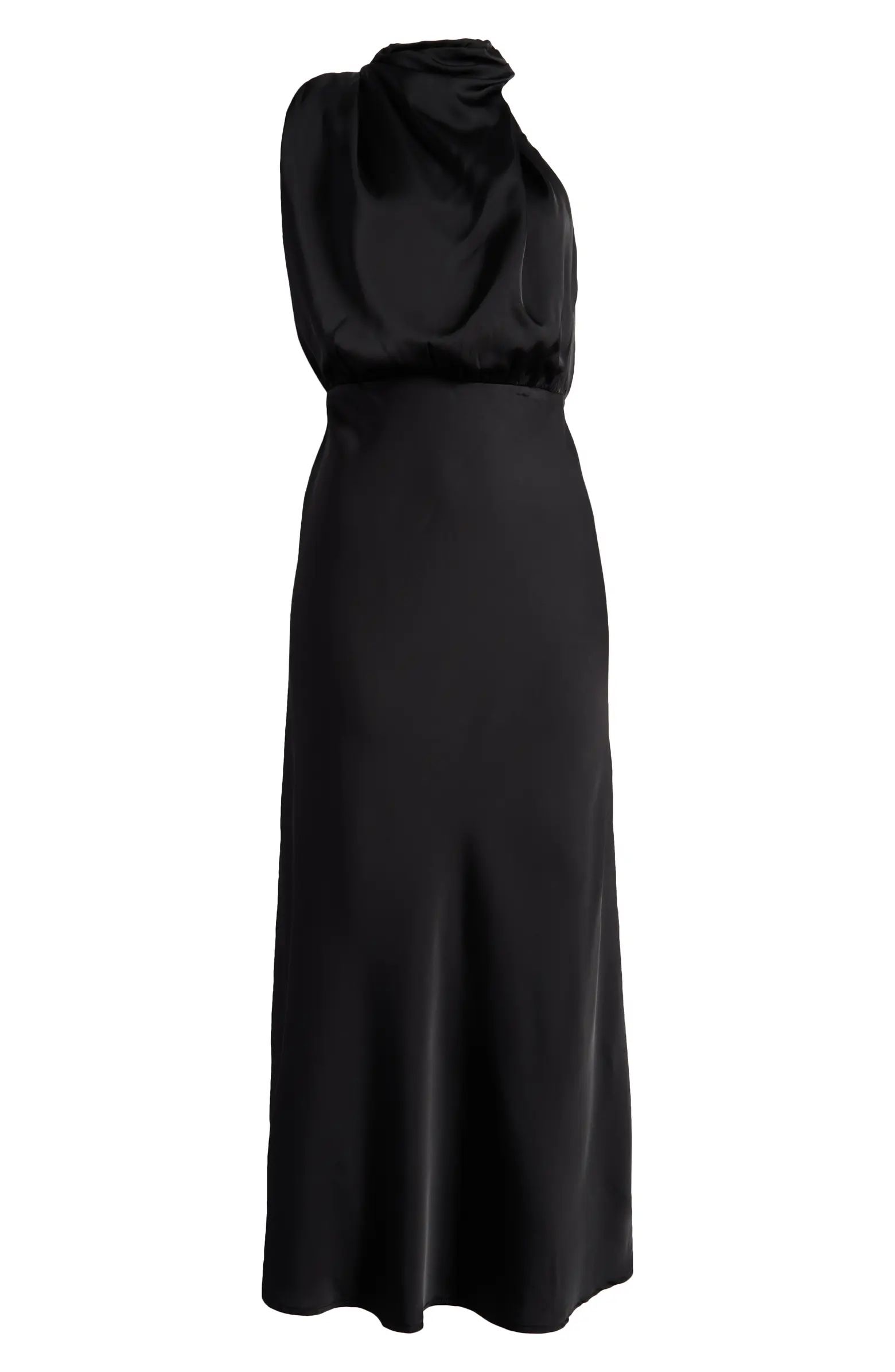 Lulus Distinctive Charm Asymmetric Satin Cocktail Dress | Nordstrom | Nordstrom